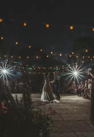 Outdoor wedding receptions 1st dance Sheffield