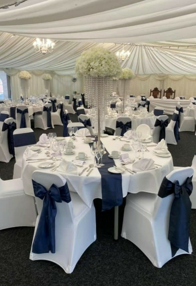 Wedding Breakfast in the Marquee at Mercure Haydock