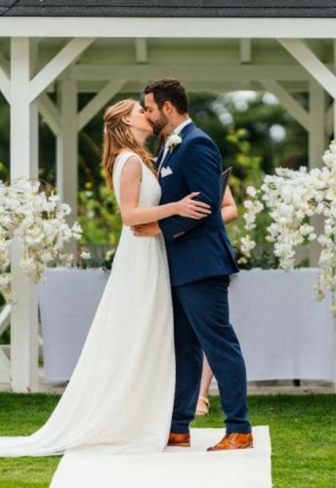 First kiss outside the pagoda- Sprowston Manor Norwich