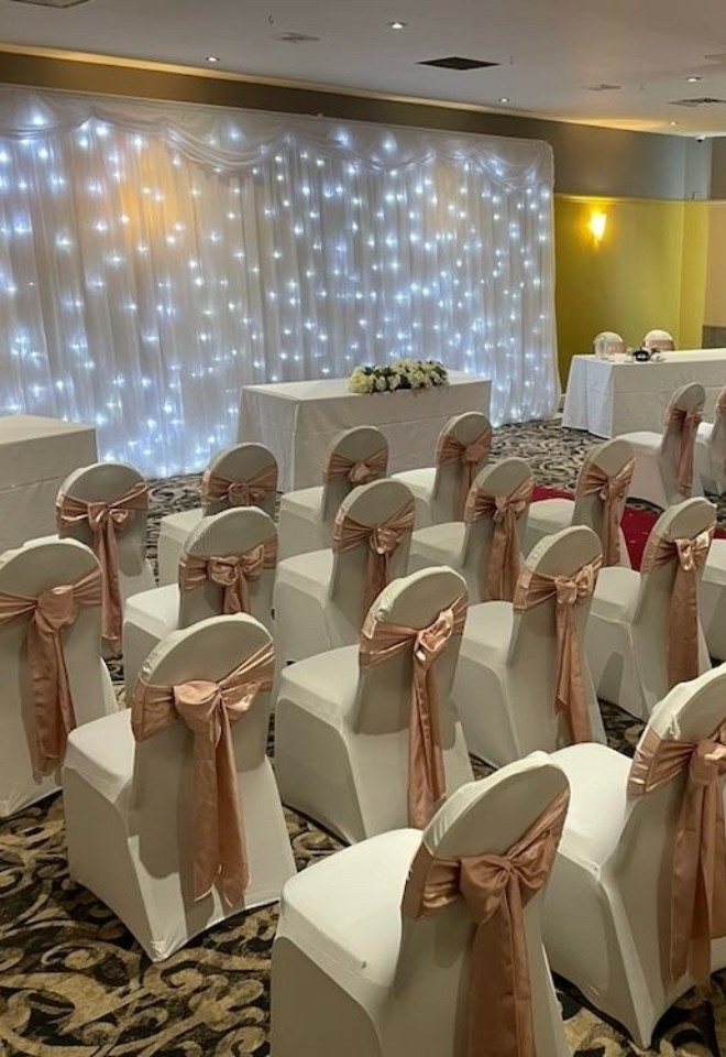 Wedding Ceremony in the Beamish Suite at the Holiday Inn Washington