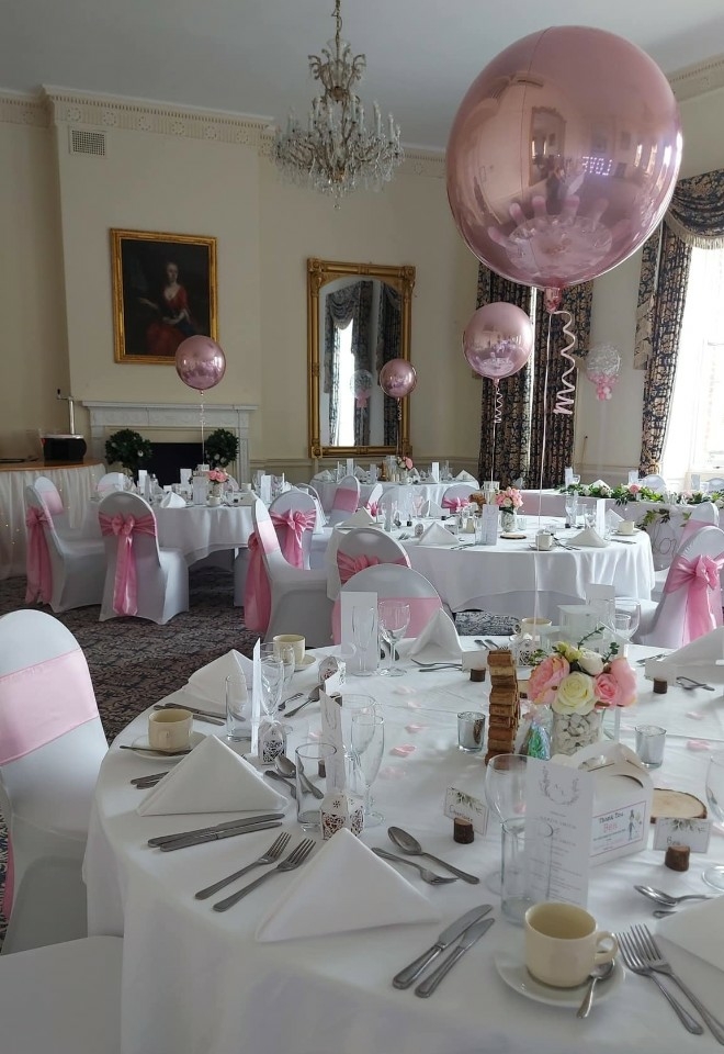Orbz balloons pink sashes from inflate 2 create sussex