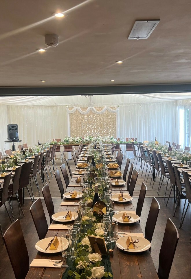 Wedding breakfast setting