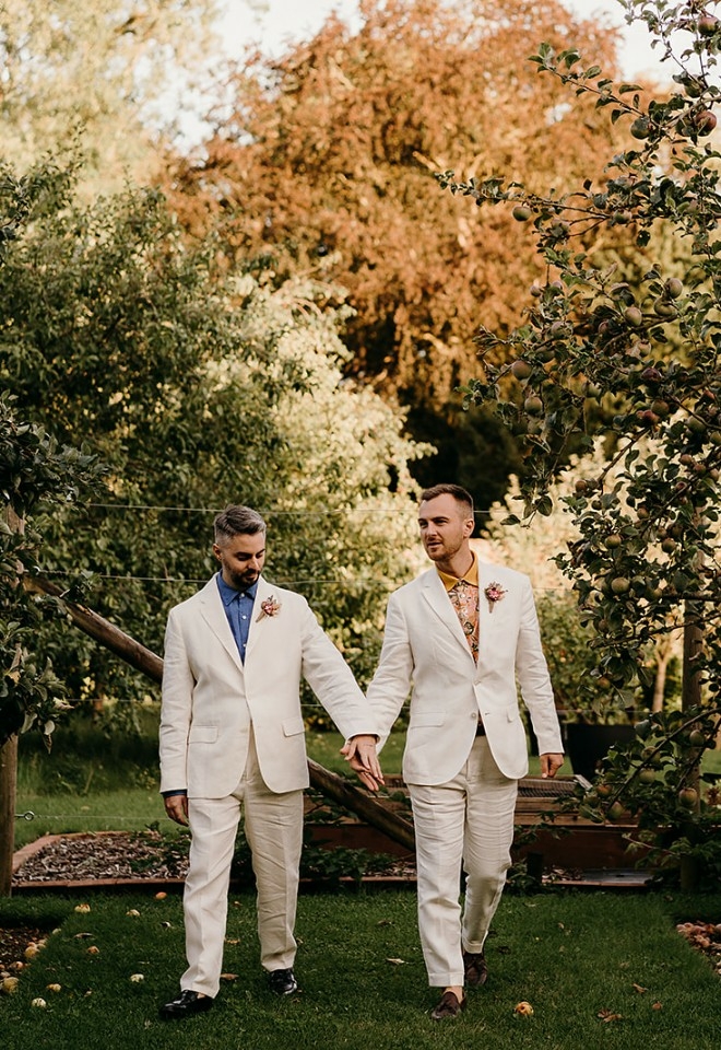 Couple strolling in the Kitchen Garden