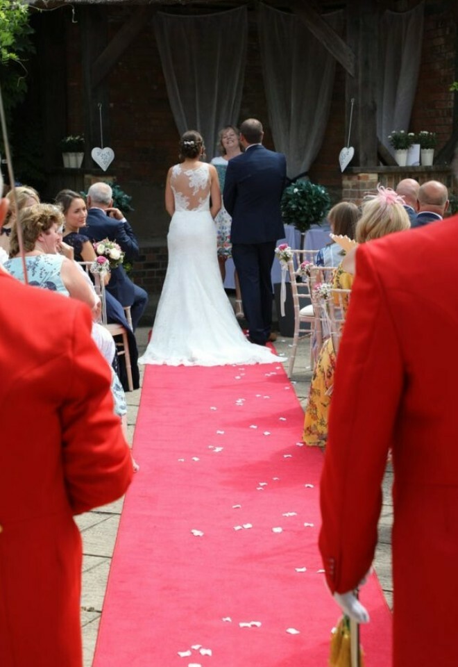 Outdoor wedding ceremony
