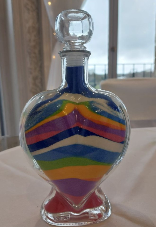 a beautiful sand ceremony completed