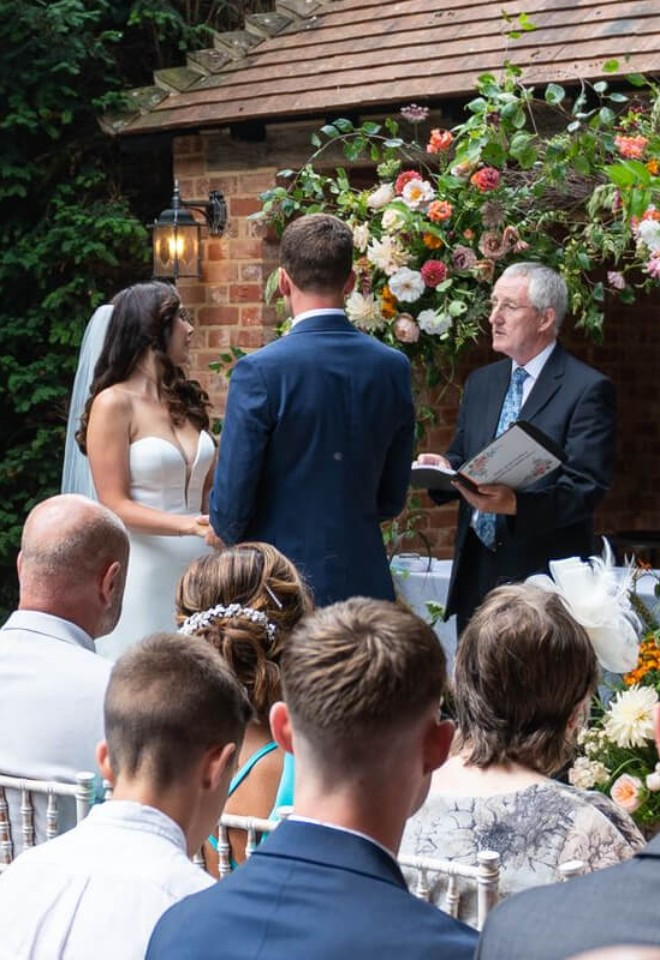 D&H Wedding Ceremony, East Mersea Hall, Essex