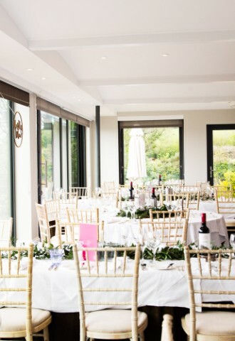 Wedding breakfast with a view