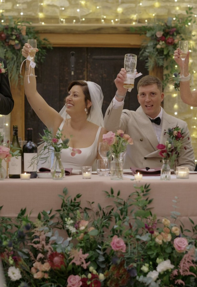 Emotional speeches at Caswell House, Oxfordshire, captured by Dean Sherwood Wedding Films, Hertfordshire wedding videographer.