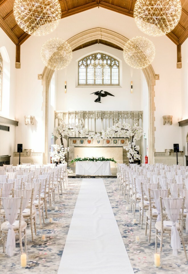 Poles Hall venue at Hanbury Manor - wedding ceremony