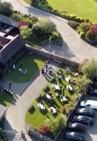 Little Channels wedding venue birds eye view