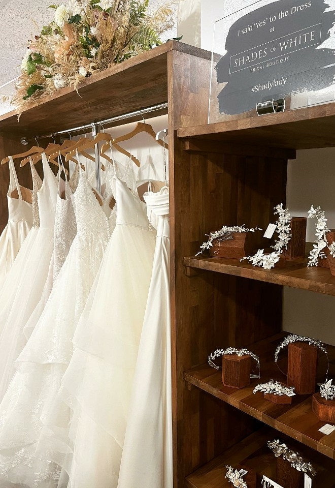 wedding dresses & tiaras from Shades of White #shadylady