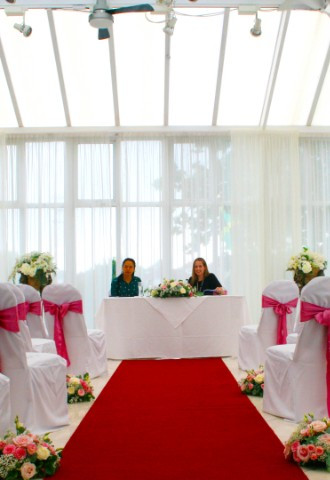 The Atrium wedding ceremony