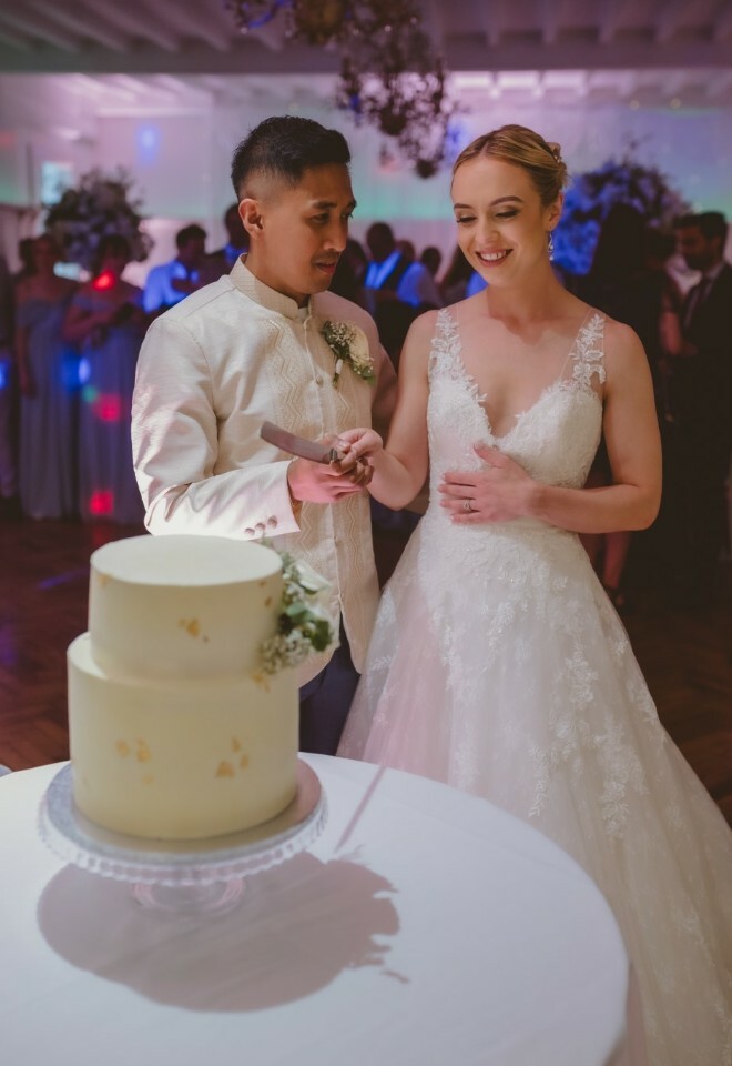 Cutting the cake