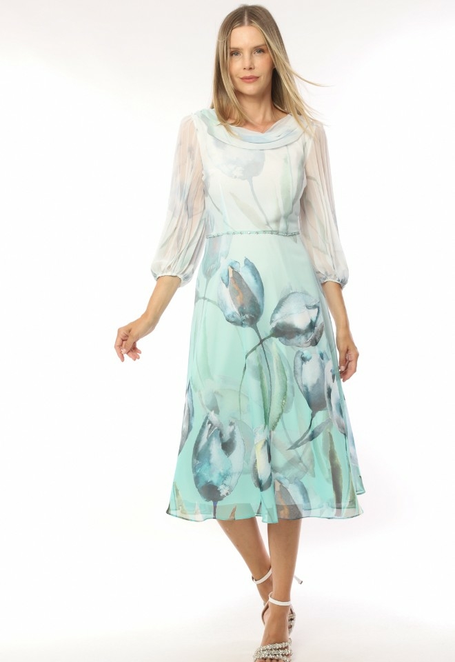 Soft a floaty dress in mint green