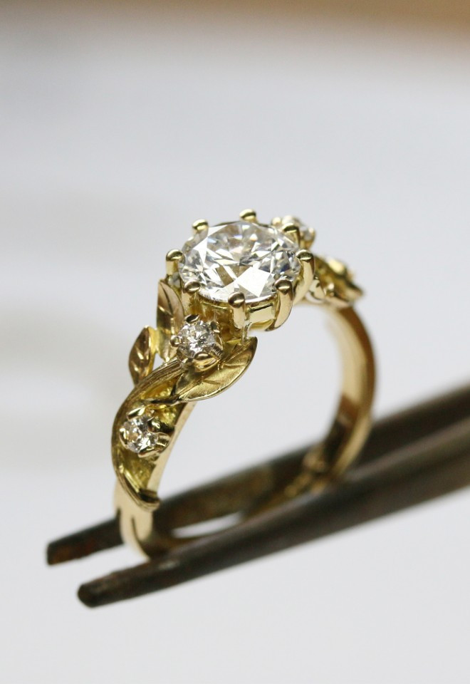 Floral Nature Inspired Bespoke Engagement Ring