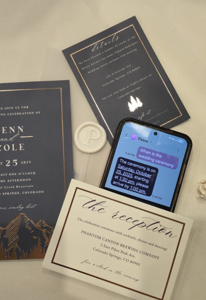 festa used at a wedding