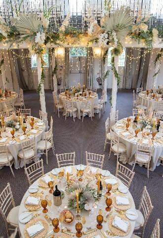 Wedding Breakfast Set Up at Kings Chapel Wedding Venue in Amersham, Buckinghamshire