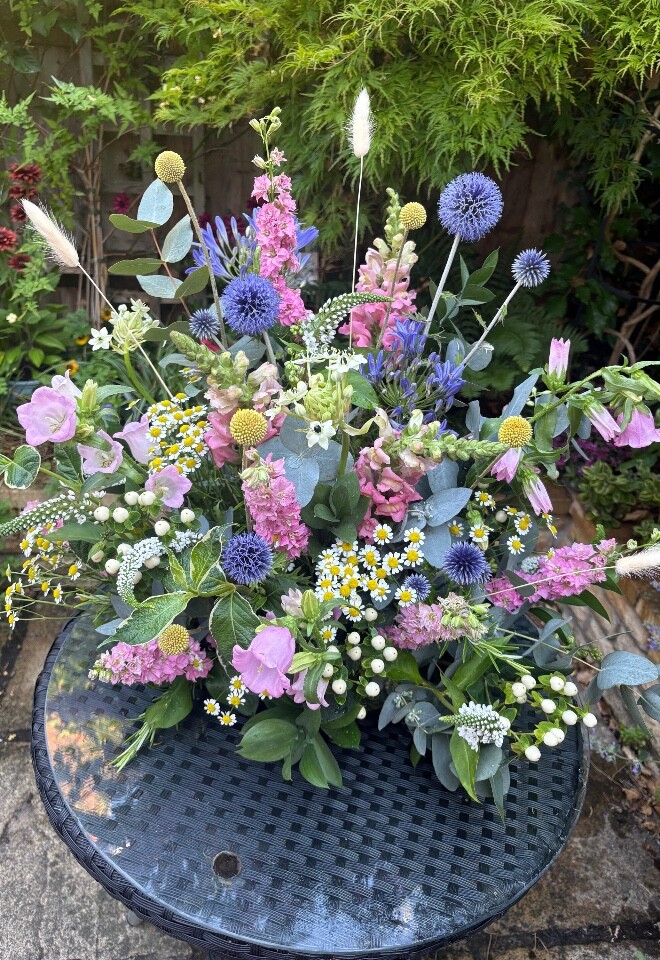 A flower meadow design for a wedding, these are stunning and so versatile as they can be repurposed from the church to your wedding venue