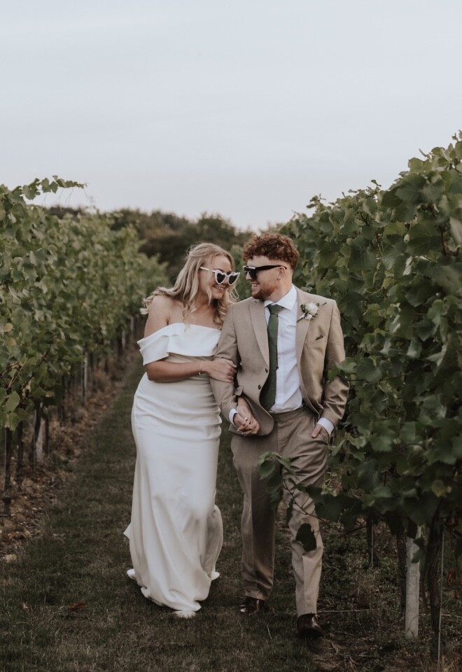 Real Couple In Vineyard