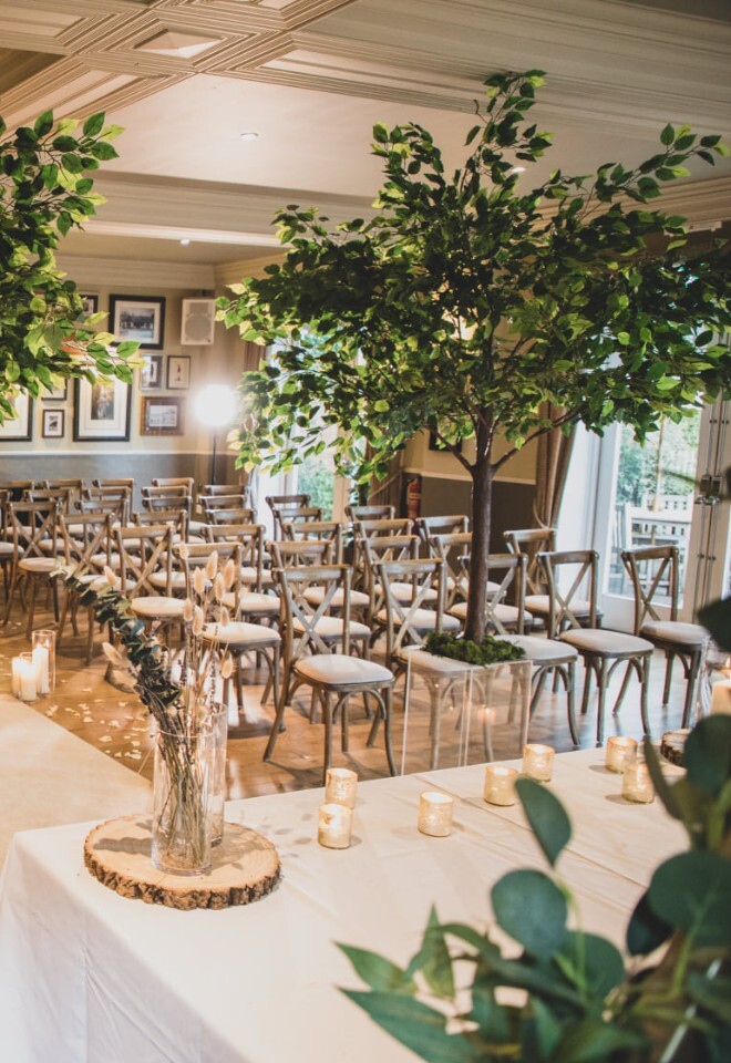 Civil Ceremony set up at the Little Fox Wedding Venue in Merseyside