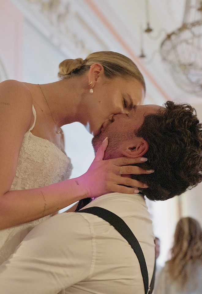 Bride and groom sharing their first dance at Danesfield House, captured by Dean Sherwood Wedding Films, Hertfordshire wedding videographer.