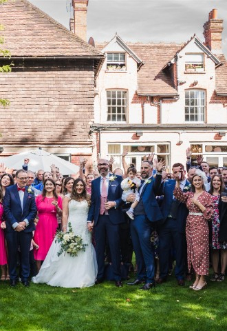 Wedding party at The Elephant Hotel in Berkshire