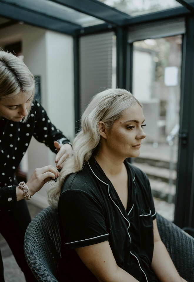 Bridal preparation in the Gamekeepers Cottage