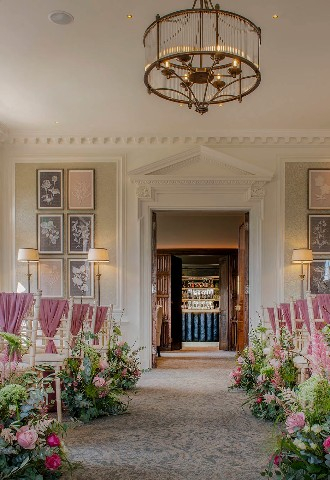 Dusky Pink Themed Ceremony at Horwood House