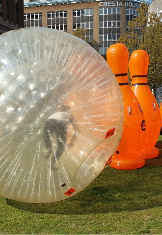 Human Zorb Bowling - Hen Do