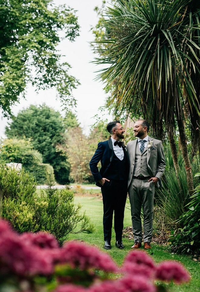 Couple in the grounds of the venue