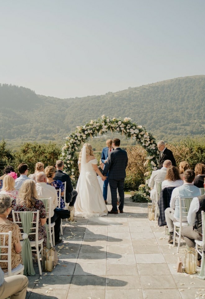 Outdoor ceremony set up