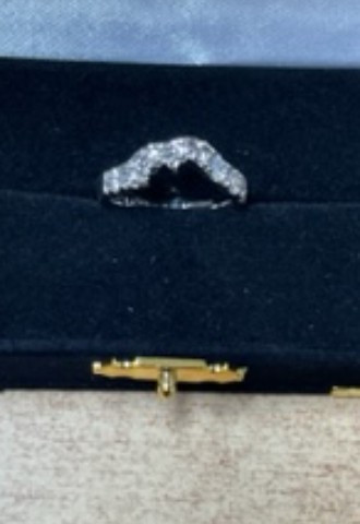 Bespoke wedding ring with diamonds made to order