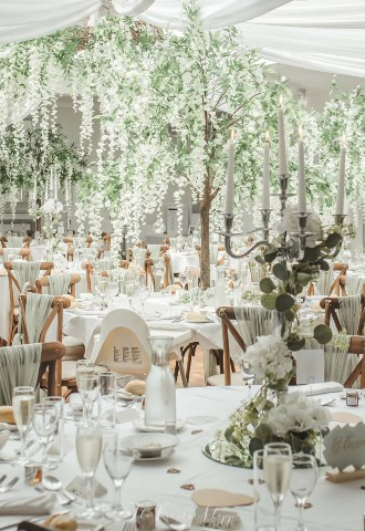 table decor at Stirk House