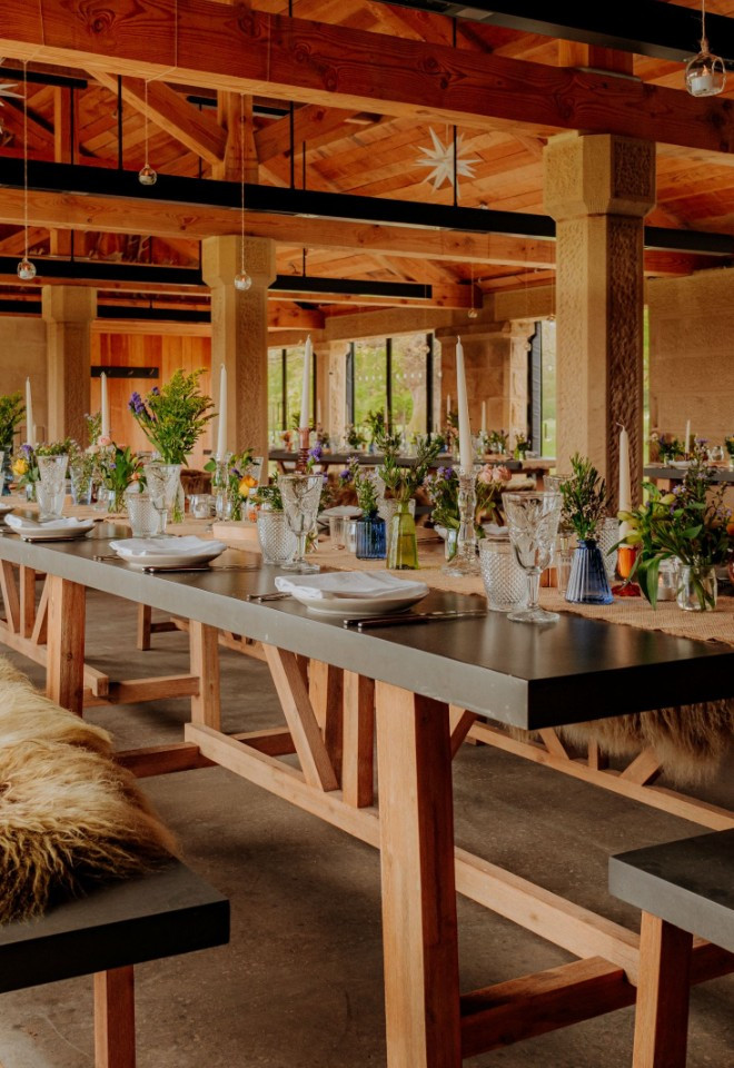Deer House Wedding Breakfast Set Up