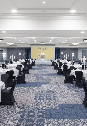 Wedding breakfast set up at Voco St Johns Solihull