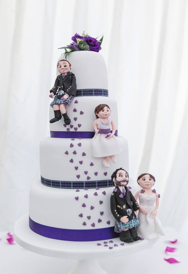 Wedding cake with personalised figures