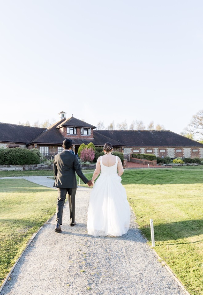 Walking back as husband and wife 