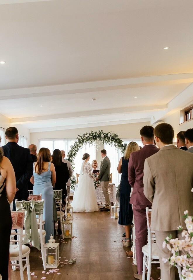 Wedding ceremony at Skylark Wedding Barn, Daventry