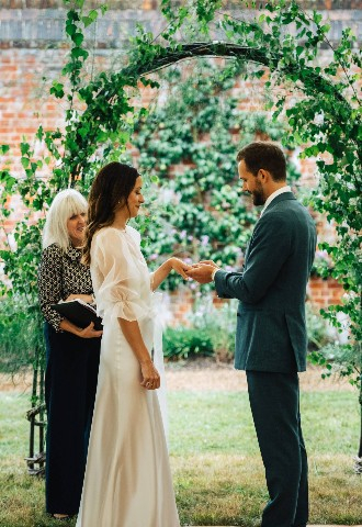 Ring exchange with personal ring vows, written by Sally 