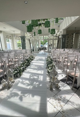 Wedding Ceremony Set Up at Crown and Sandys, Worcestershire