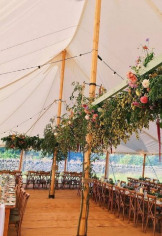 Marquee interior shot, yorkshire yurts