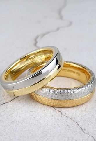 matching wedding rings for bride and groom