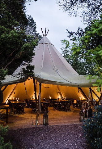 Outdoor pavilion at Davenport House, Shropshire
