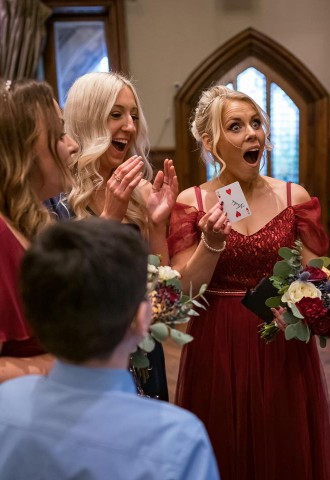 Wedding guest entertainment by Richard Parsons, Gloucestershire Wedding Magician