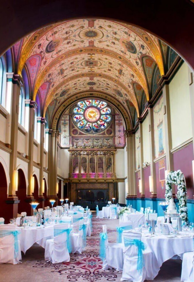 Beaumont Estate wedding venue all set for the meal