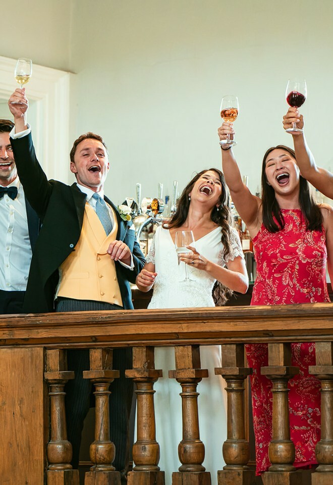 Celebrating at Farnham Castle