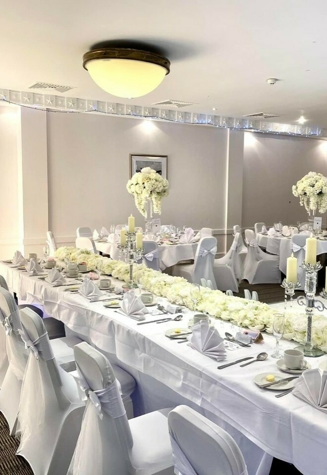 Intimate wedding set up in Leeds