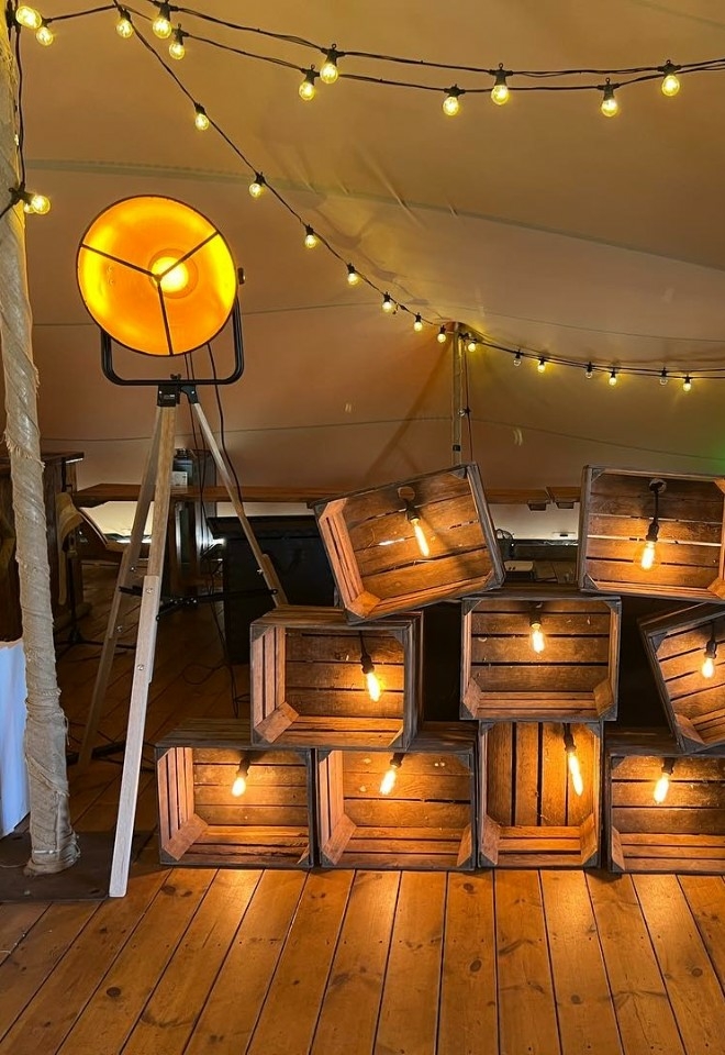 Wedding DJ set up at Jimmys farm