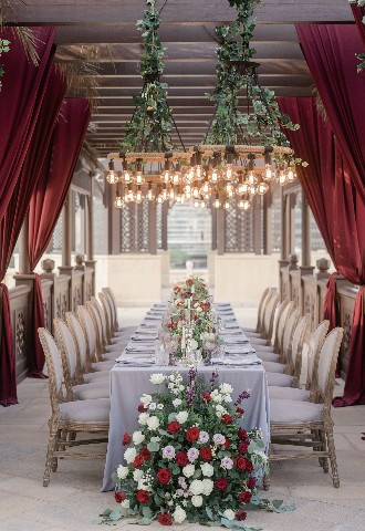 Palace Downtown Wedding breakfast set up