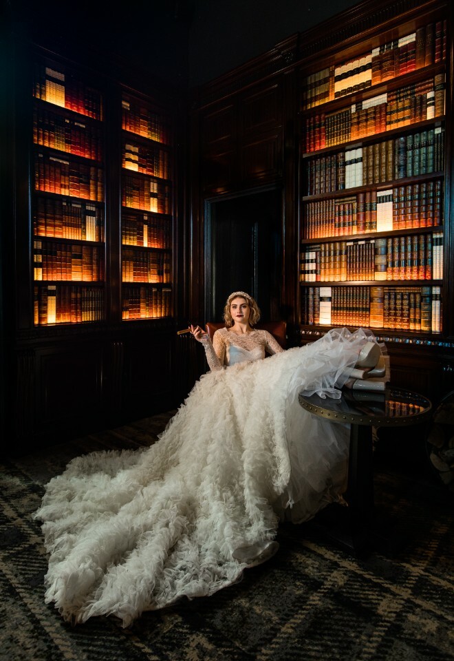 bride with cigar
